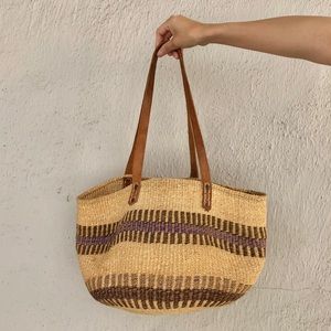 Vintage Woven Everyday Bag/ Beach Bag